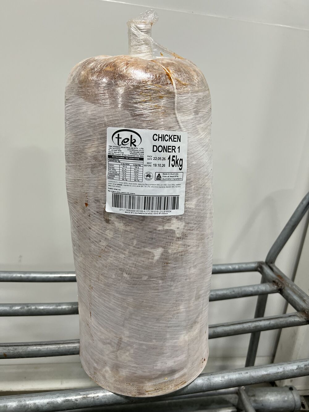 Doner, Chicken Doner, Tek Foods 15kg