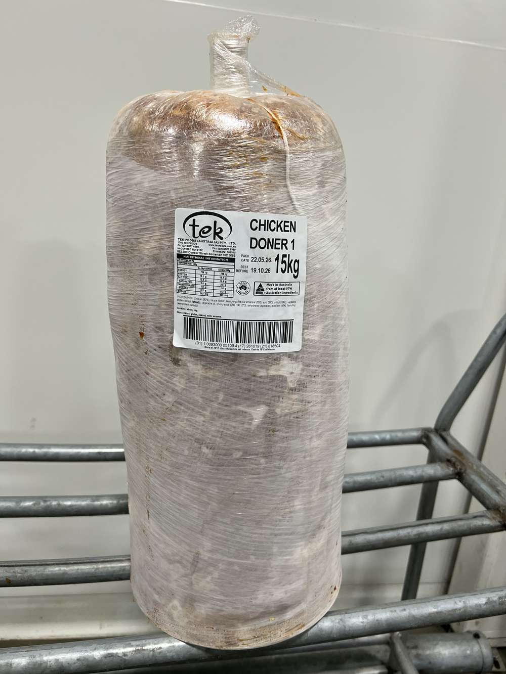 Doner, Chicken Doner, Tek Foods 15kg