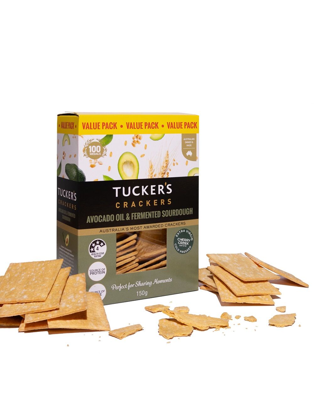 Crackers, Avocado Oil & Sourdough Tucker’s Natural 150g INNER