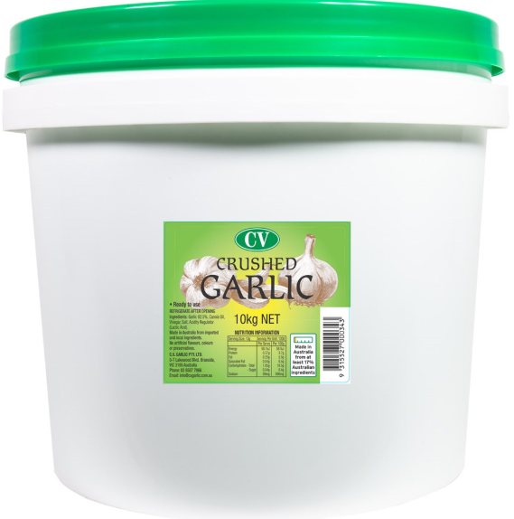 Garlic, Crushed 10kg, Caterers Crush