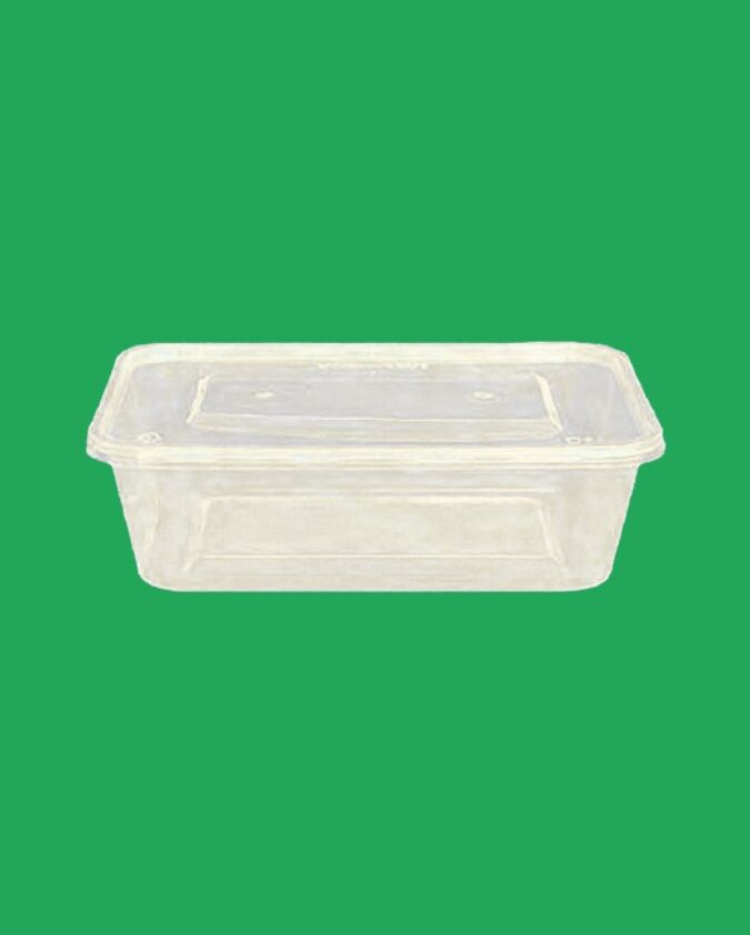 Container, 1000ml Rectangle Clear (50) Royalpac