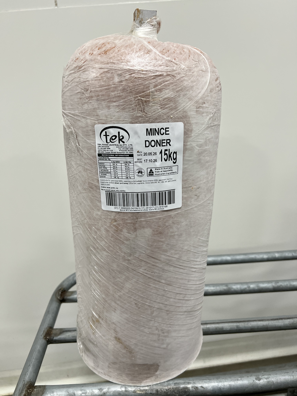 Doner, Mince Doner, Tek Foods 15kg