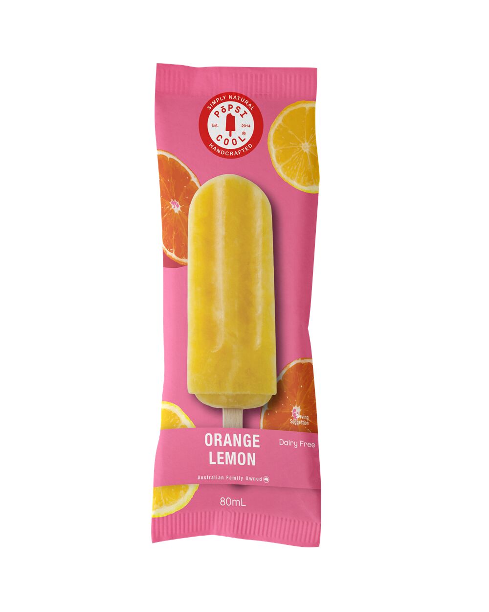 Ice Block**Popsicool Orange & Lemon 24x80ml Gelista (GF) (V)