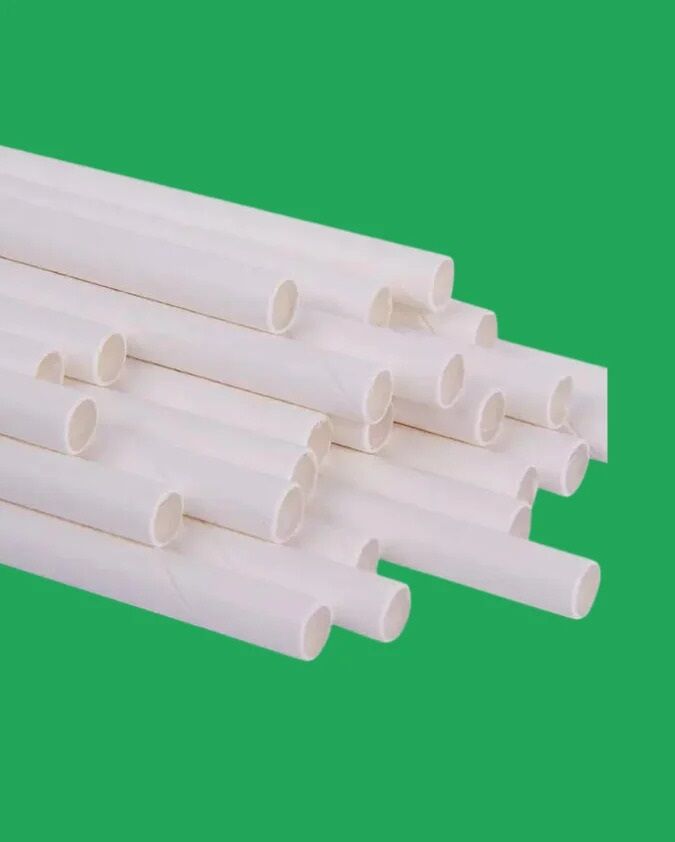Straws**8MM Paper Jumbo White, 5000 CTN, Royalpac