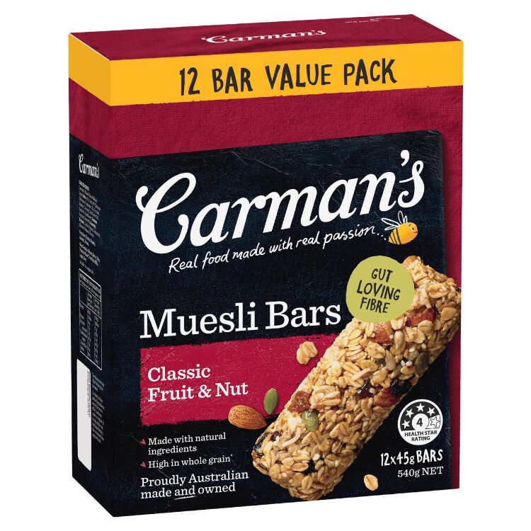 Muesli Bar**Classic Fruit & Nut (3x12x45g) (OUTER) Carmans