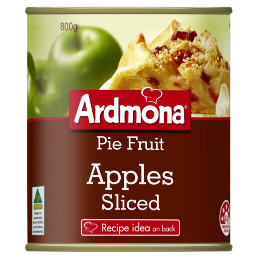 Apple, Sliced Pie Fruit 800gm Ardmona