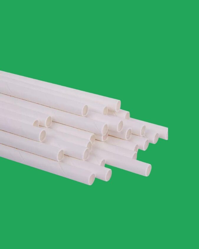Straws**6MM Paper Regular White, 5000 CTN, Royalpac