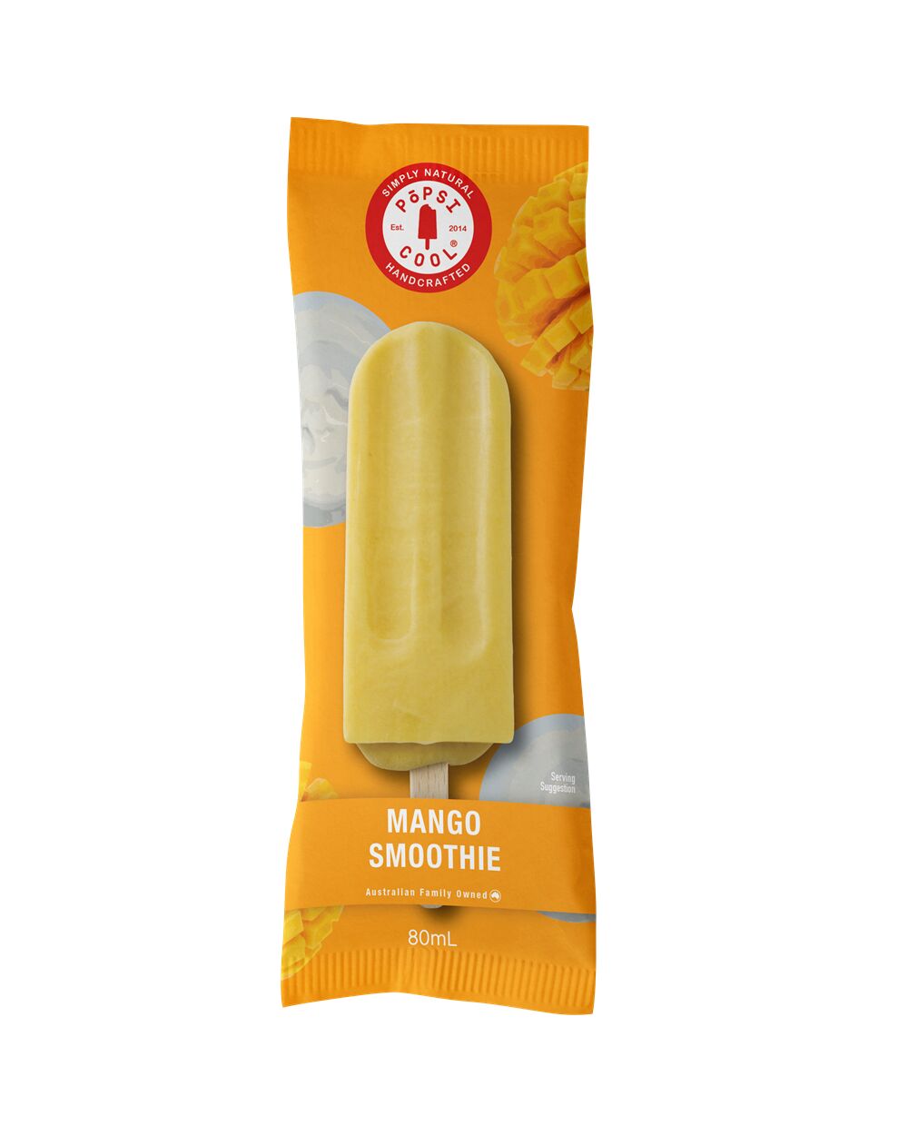 Ice Block**Popsicool Mango Smoothie 24x80ml Gelista (GF)