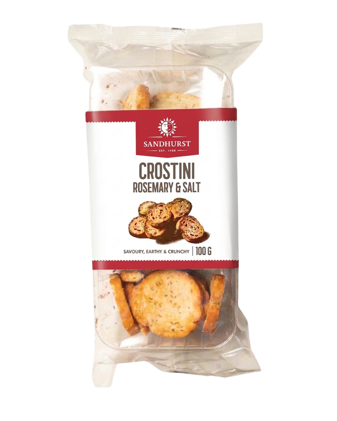 Crostini**Rosemary & Salt 12x100g CTN, Sandhurst