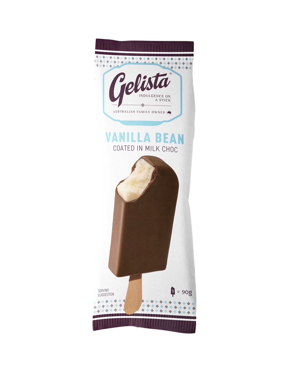 Gelato Sticks, Vanilla Bean 24x90gm Gelista