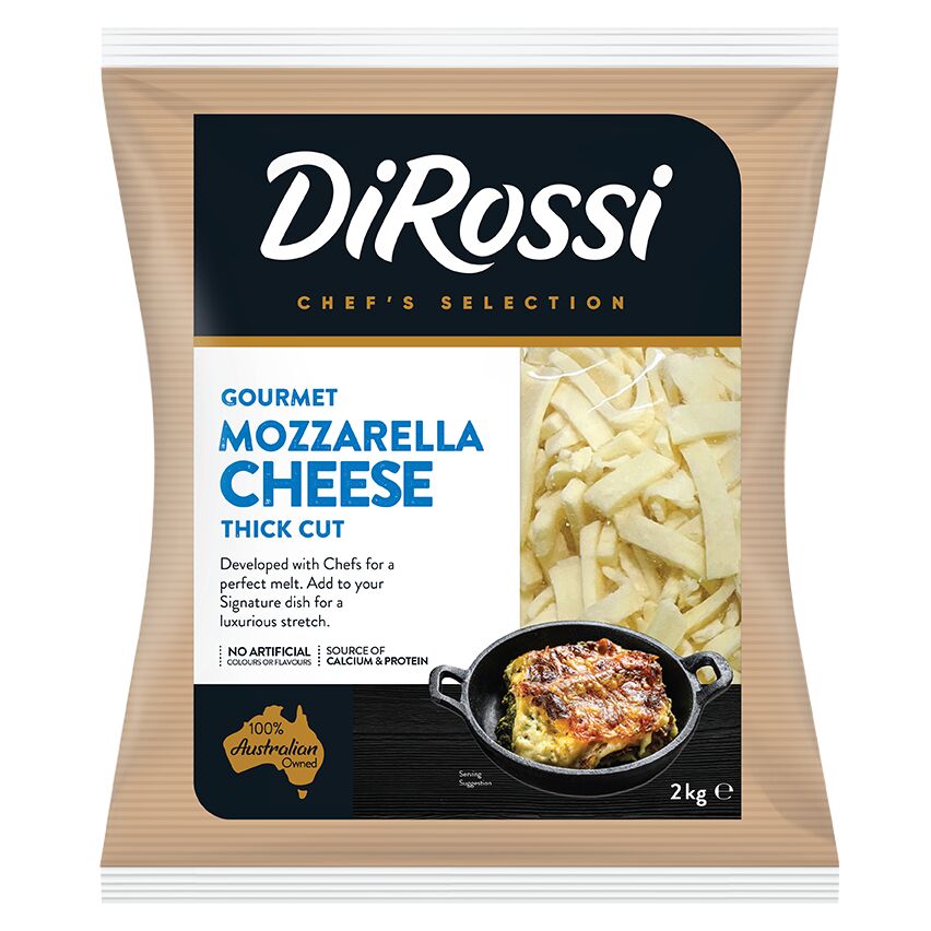 Cheese, Mozzarella Thick Cut Di Rossi 2kg