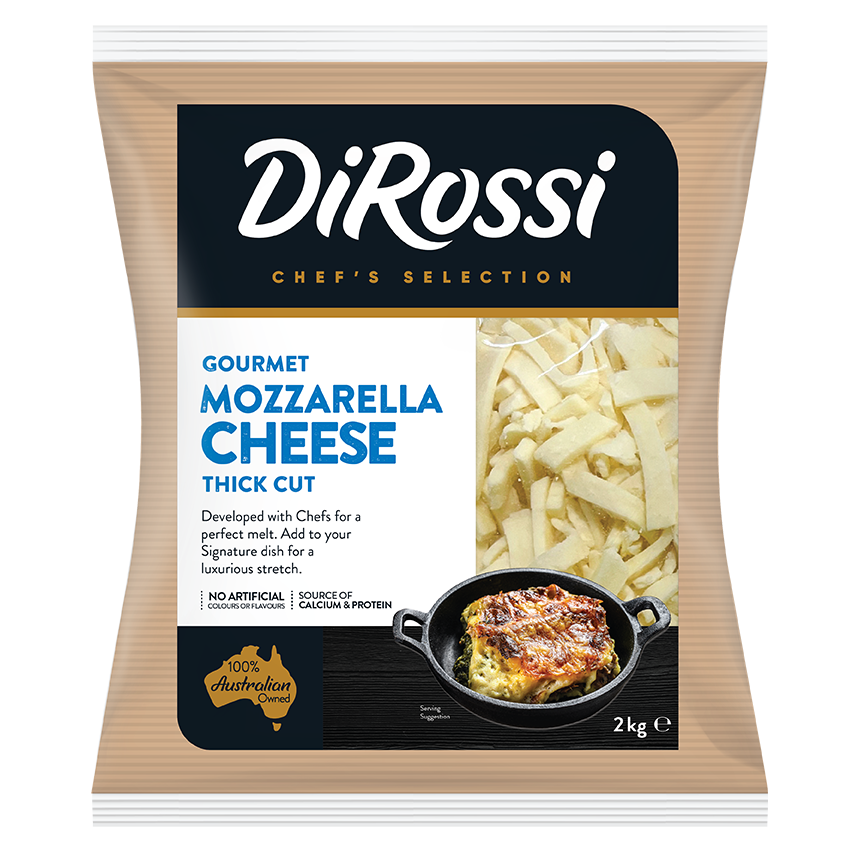 Cheese, Mozzarella Thick Cut Di Rossi 2kg