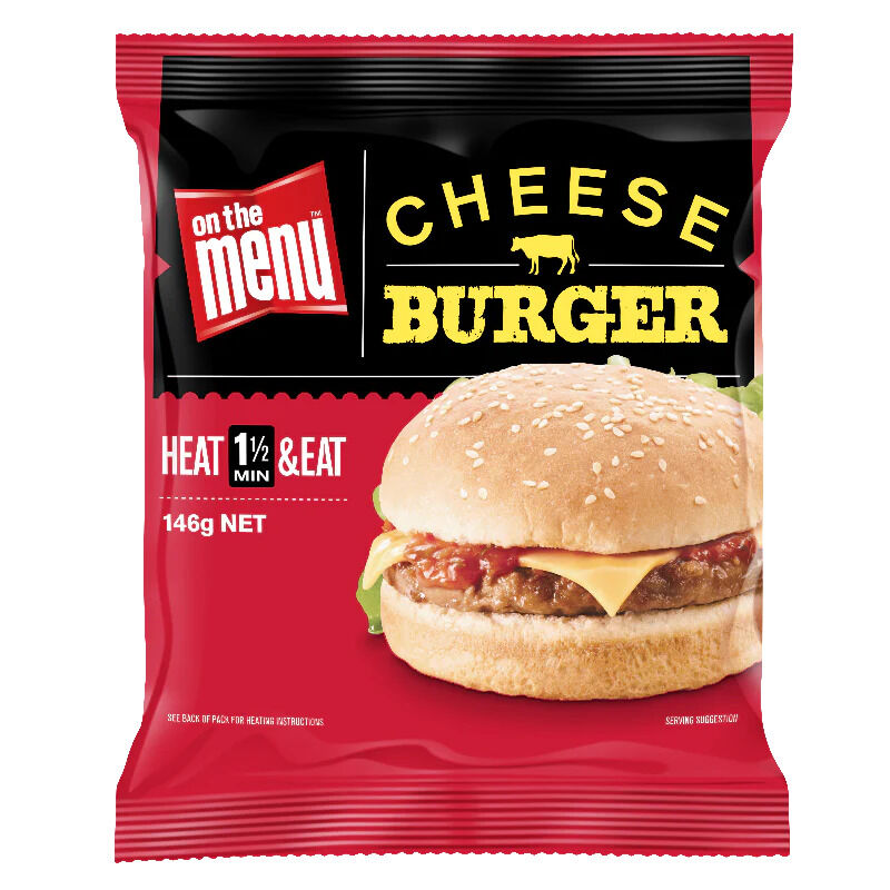 Burger, Cheese 12 x161gm, On The Menu