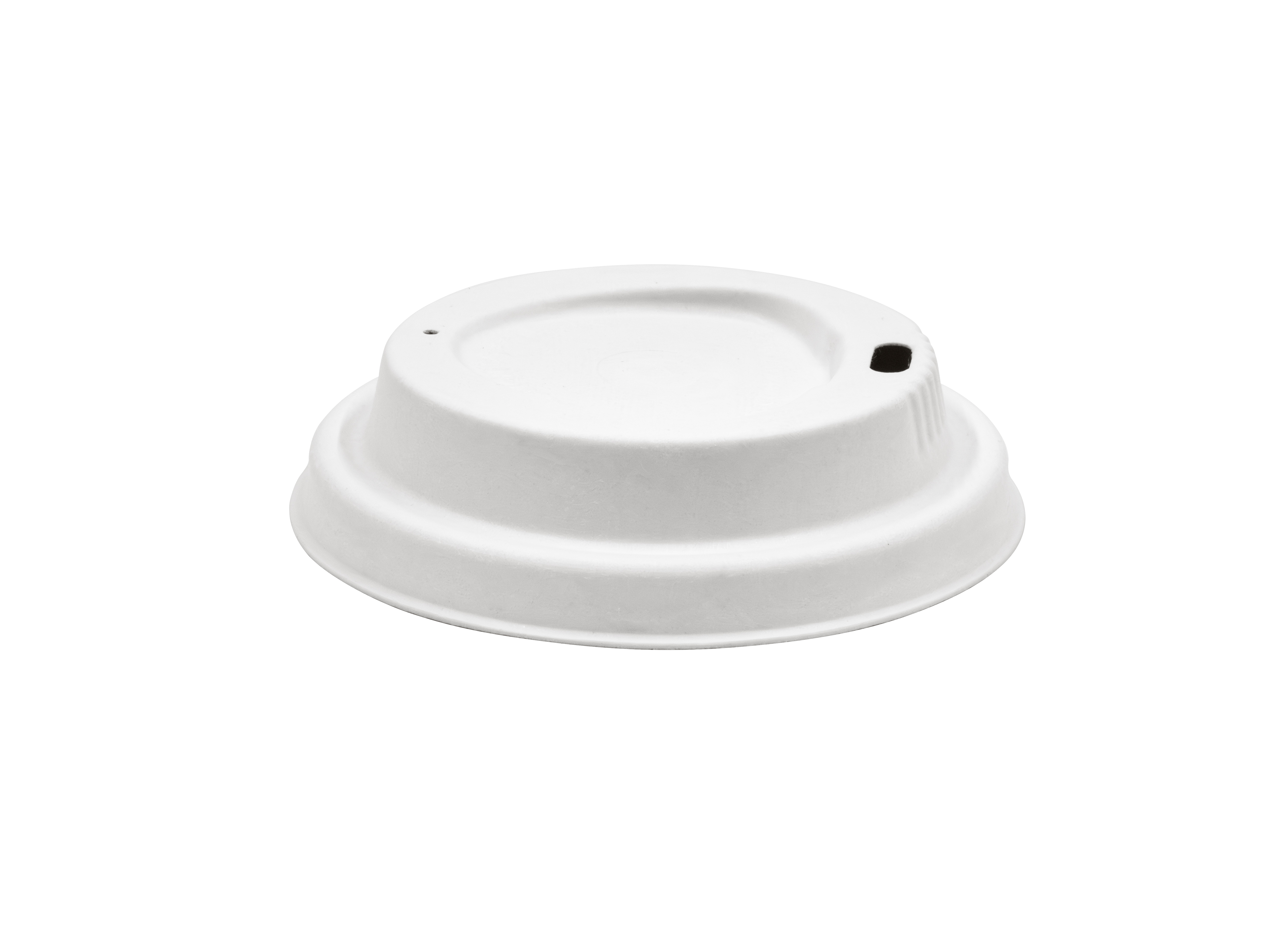 Lids, 80mm Small White Plat Fibre Coffee BioCup (1000)