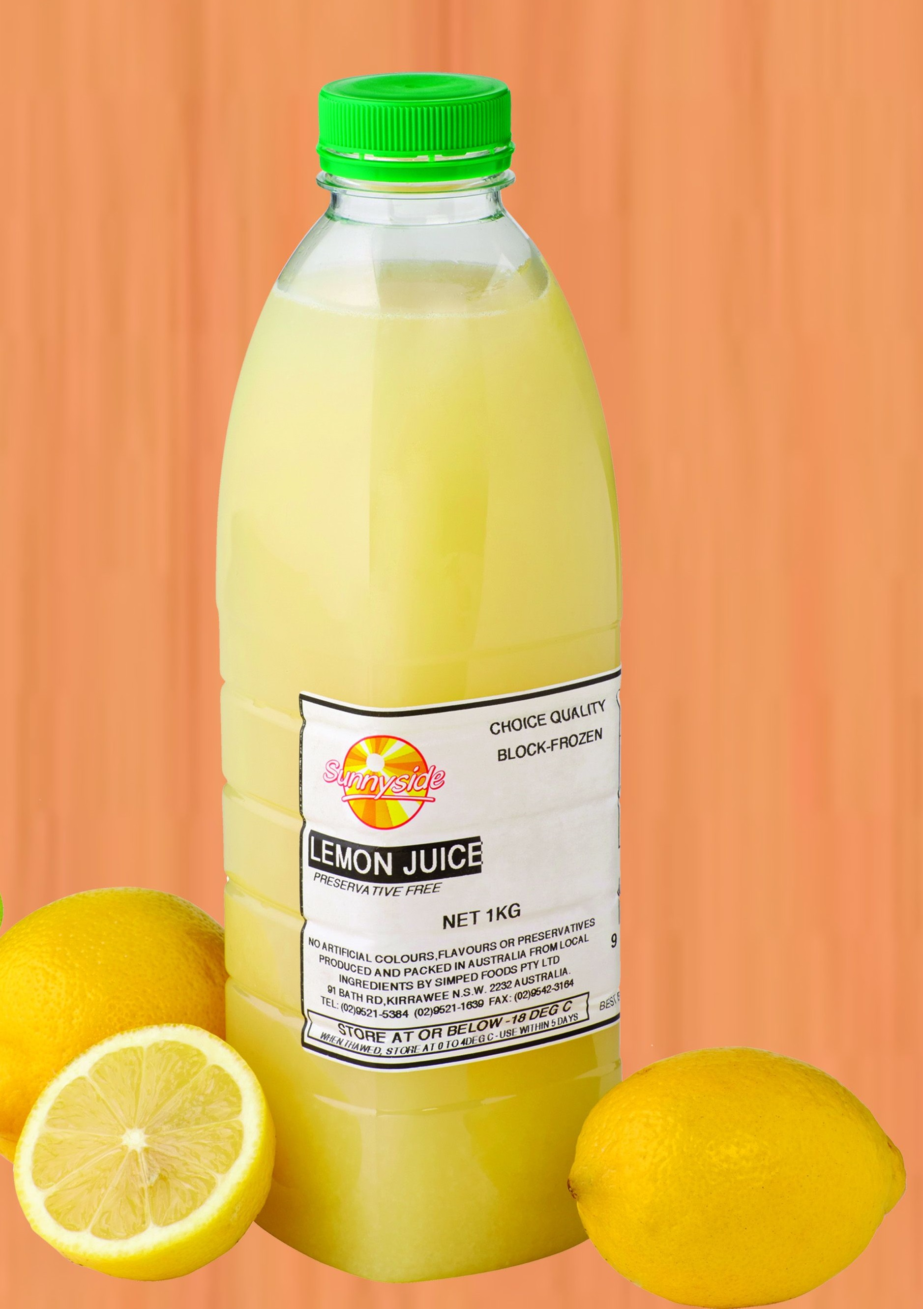 Lemon Juice, Pure 1kg Sunnyside (GF)