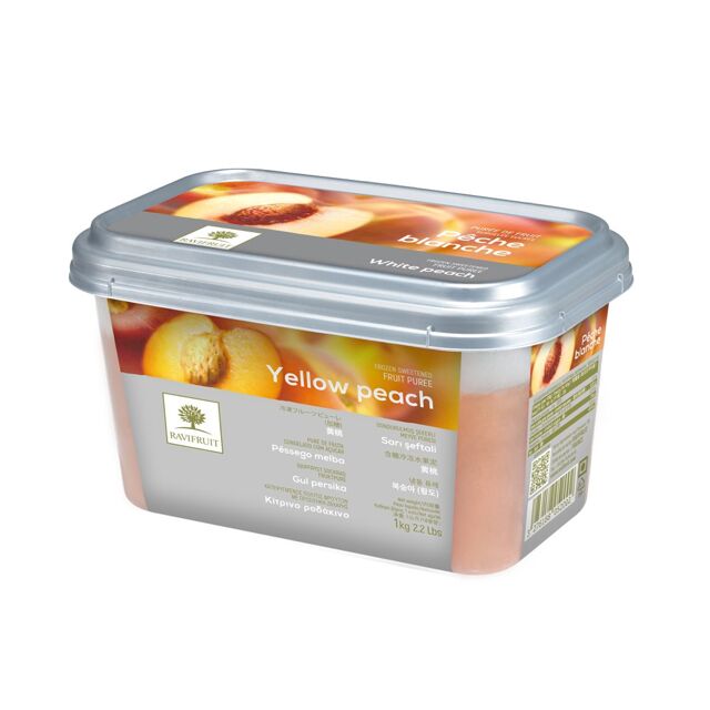 Puree, Peach Yellow 1kg Ravi (GF) (H) (V)