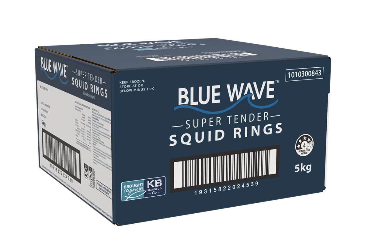 Squid, Super Tender Rings 5kg Blue Wave (I)