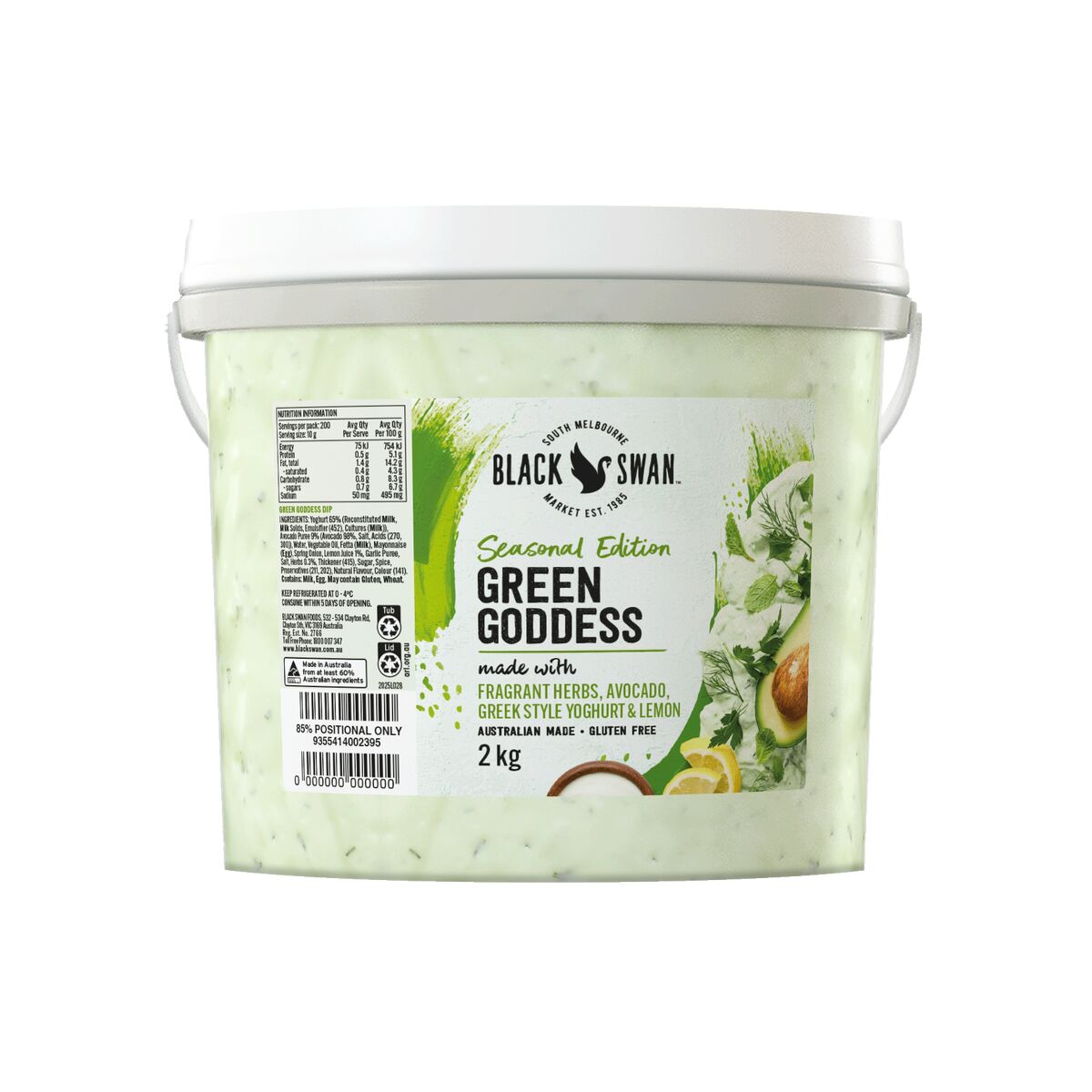 Dip, Green Goddess, Black Swan 2kg (GF)