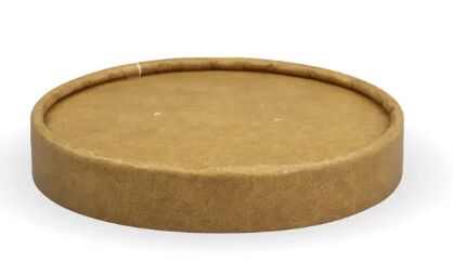 Lids, Kraft Paper BioBowl Lid 8oz, Biopak (500)
