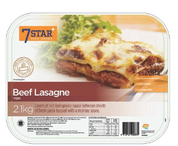 Lasagne, Beef 7 Star 2.1kg