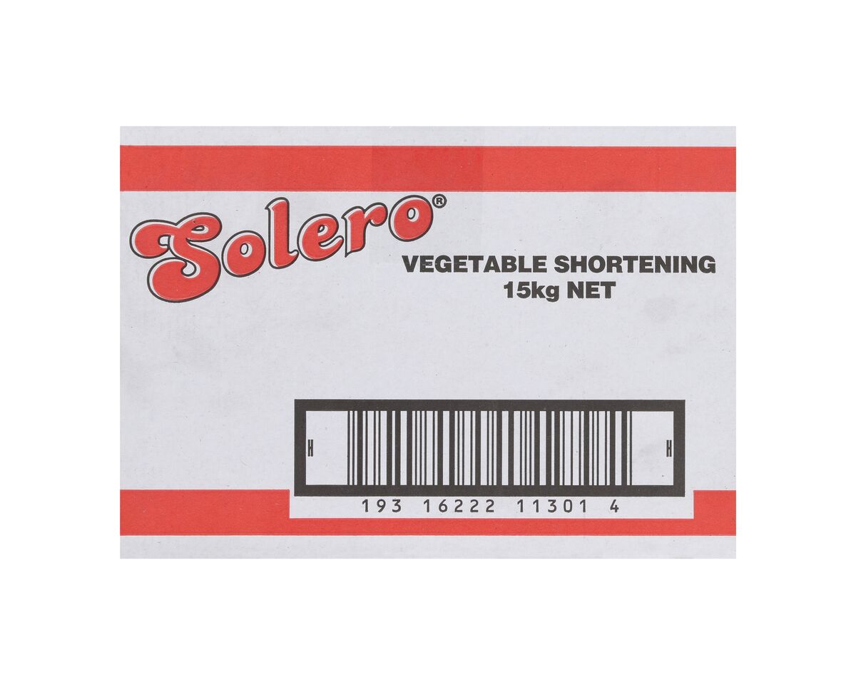 Vegetable Shortening, Solero 15kg
