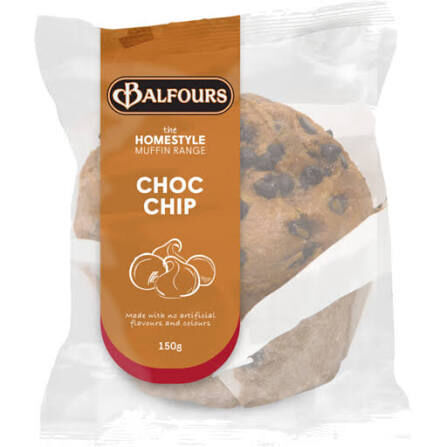 Muffins, Choc Chip, Balfours 15x150g